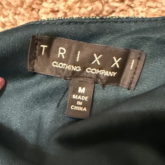 Trixxi Sparkling Teal Long Sleeve Dress - Picture 4 of 7